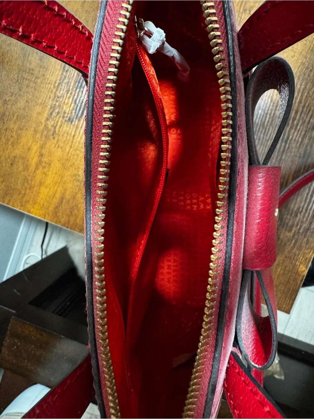 Kate Spade Matthews Street Maise Bow Satchel Red Leather Crossbody